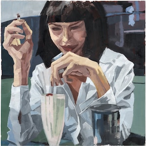 Mia Wallace Pulp Fiction Oil Painting