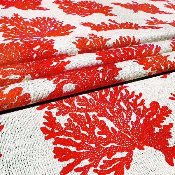 Coral Fabric - Etsy