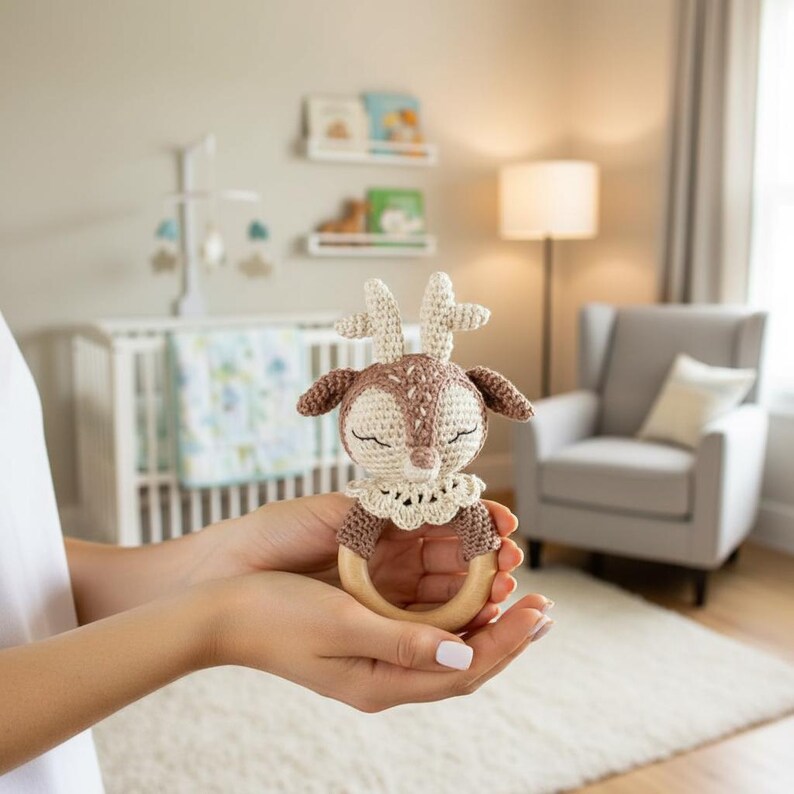 Deer Rattle Crochet Pattern PDF | Amigurumi Woodland Toy - Etsy Canada