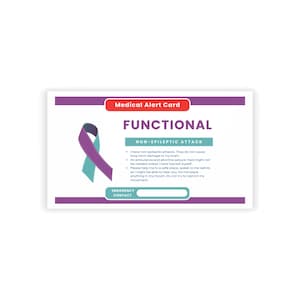 Medical Alert Card Pocket, Non-Epileptic Attack Emergency Contact, First Aid Instruction, Wallet Insert