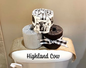 Toilet Paper Storage, Toilet Paper Cover, Toilet Paper Holder, Bathroom Accessory, Highland Cow, Bathroom Decor, Gift For Mom, TPTux