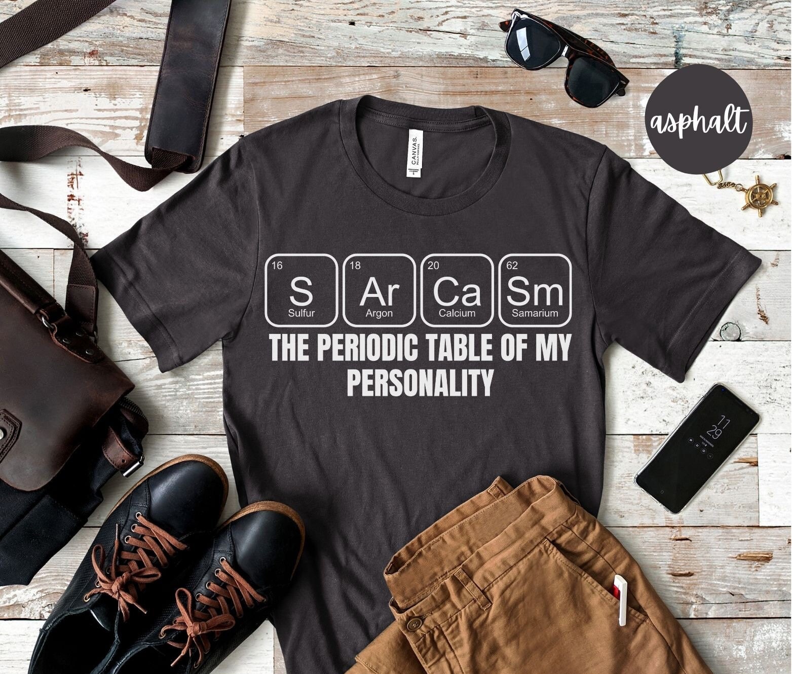 Sarcasm is the Periodic Table of My Personality Shirt, Funny Sarcastic ...