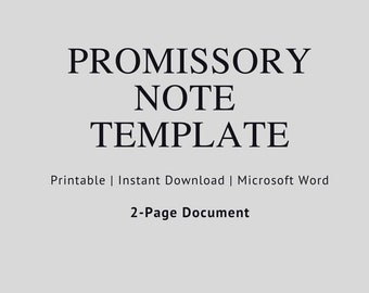 Promissory Note Template