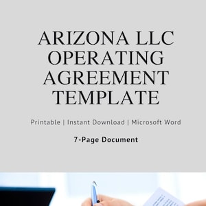 Arizona LLC Operating Agreement Template