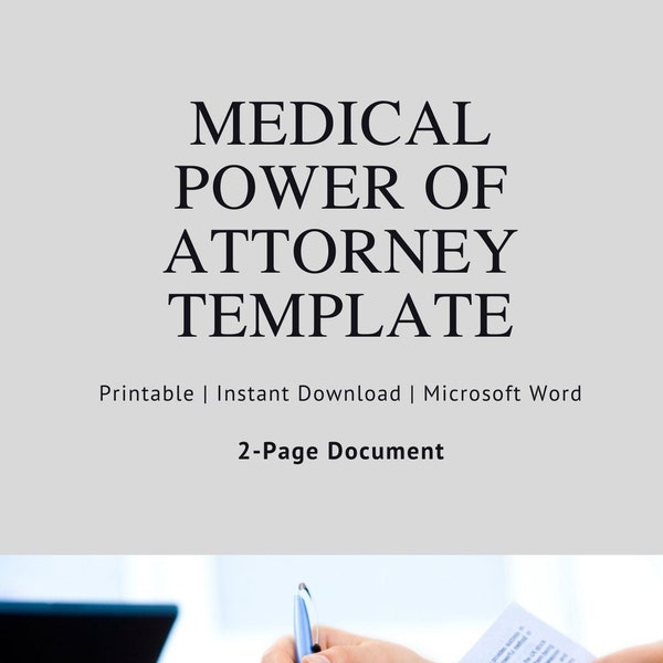 Medical Power of Attorney Template