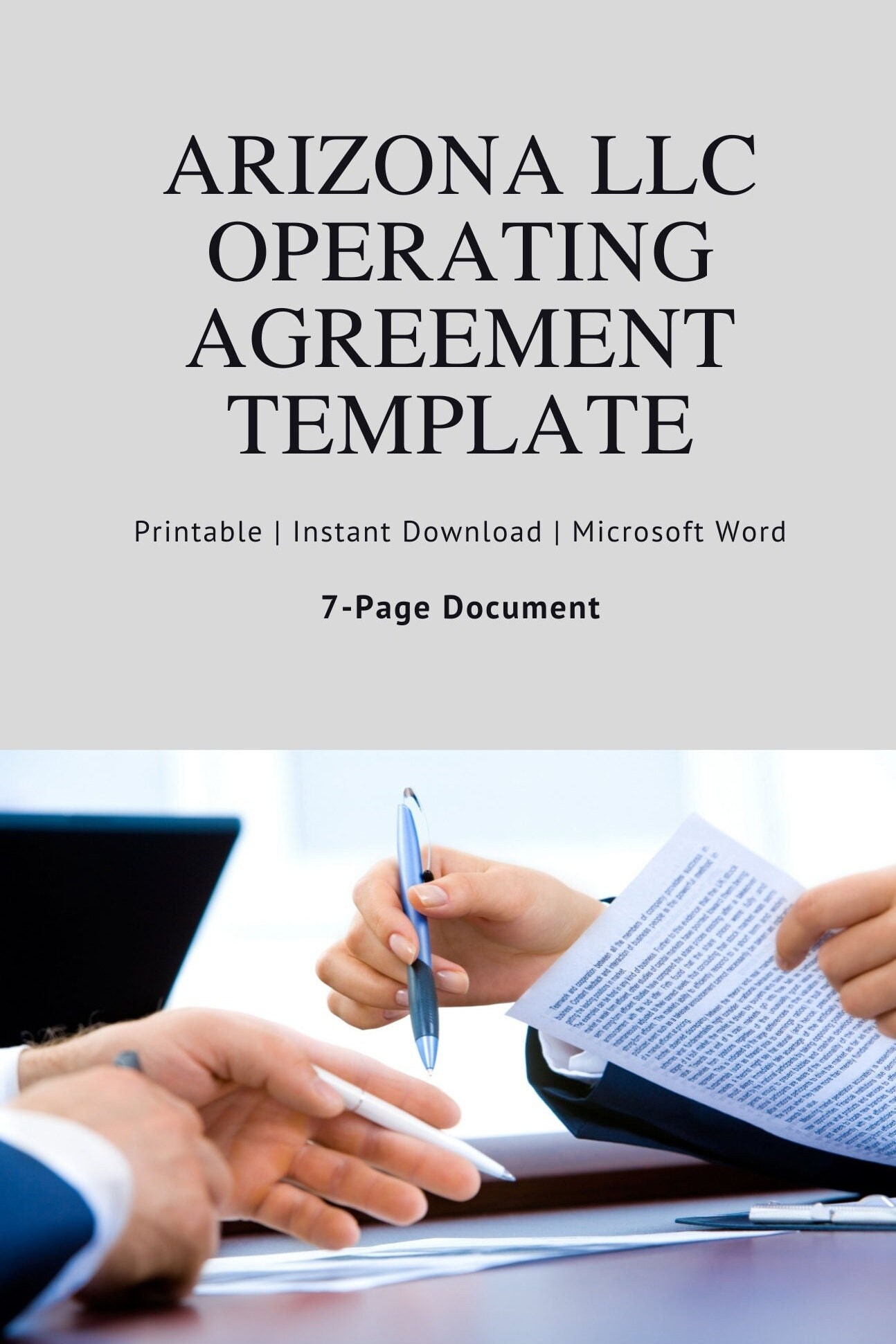 Arizona LLC Operating Agreement Template Etsy Arizona LLC Operating Agreement Template Etsy