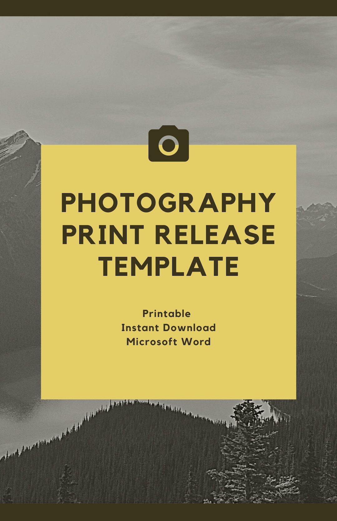 Photography Print Release Template Etsy
