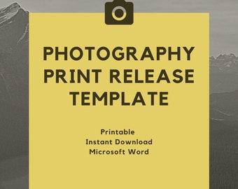 Photography Print Release Template