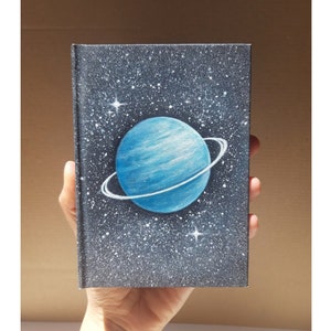 Cuaderno de Hojas Negras Diseño Luna y Universo