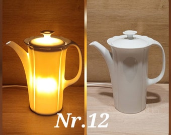 Beleuchtete Kaffeekanne , Kaffekannenlampe , Besondere Beleuchtung,Küchenlampe, Besondere Lampe,  Beistell Leuchte,  Tischleuchte