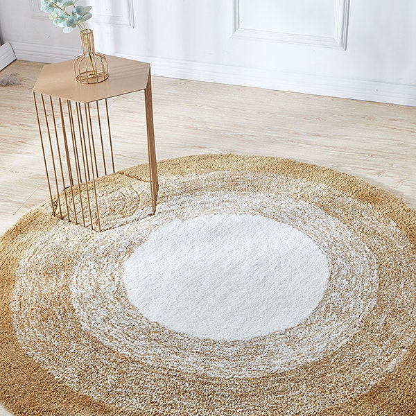 Luxury Round Exclusive Handtufted Rug All Cut Rug,wool Round Rug ...