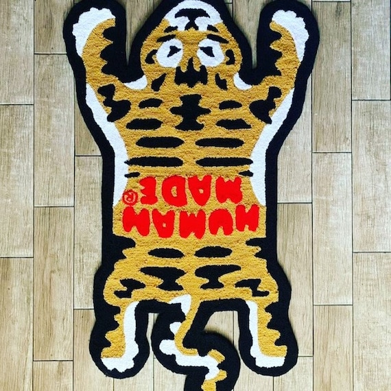 Luxury Tiger Shaped Handtufted Rug All Cut Rug Tibetan Tiger 