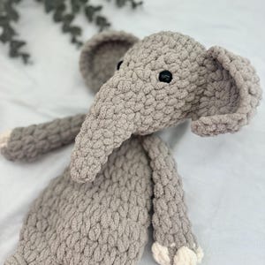 Handmade Crochet Elephant Lovey – Soft & Cuddly Baby Comfort Toy – Perfect Baby Shower Gift - Newborn Gift