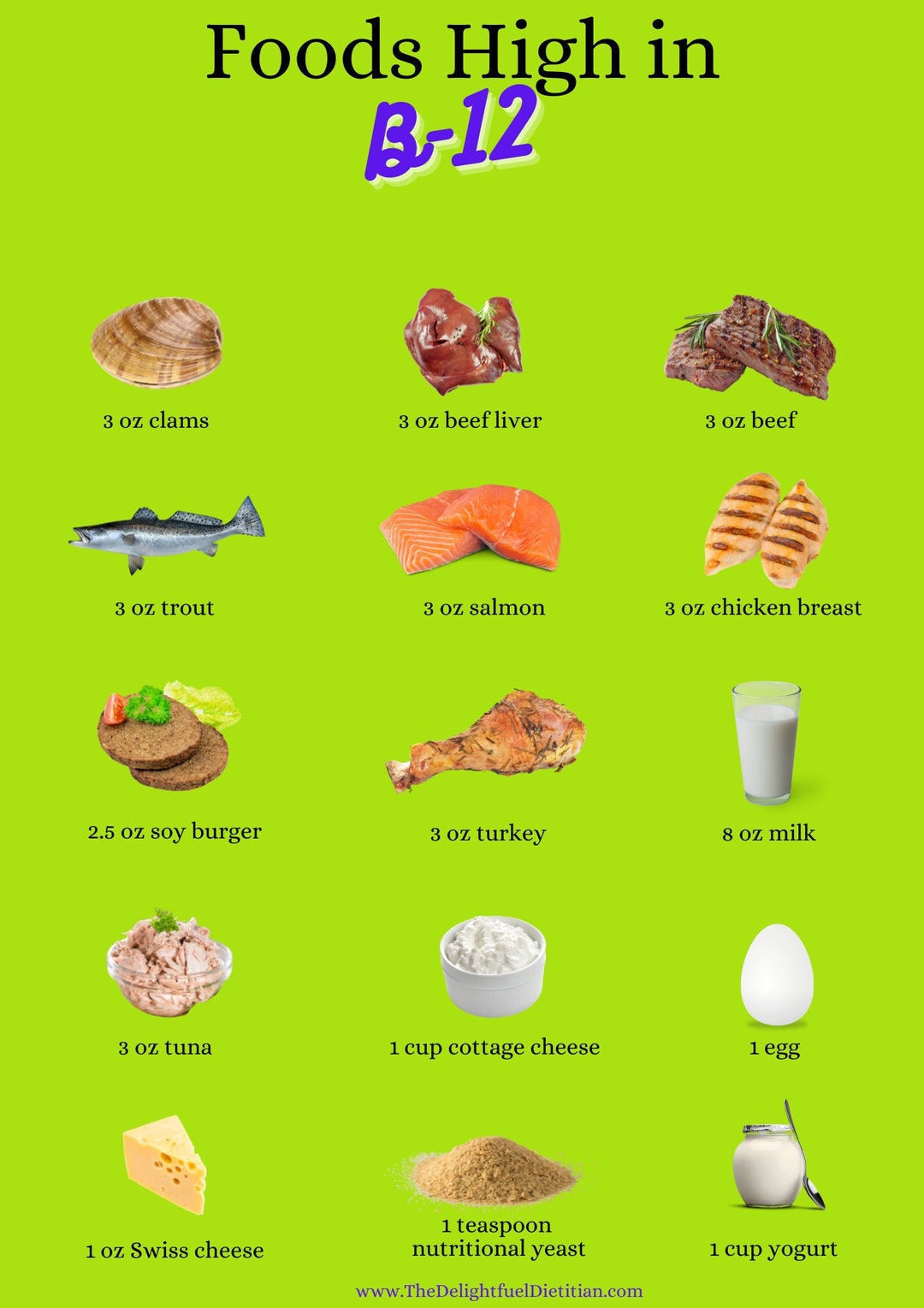 Foods High in B12 List Etsy