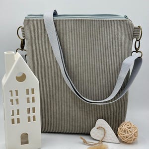 Umhängetasche groß Cord Shopper Tasche