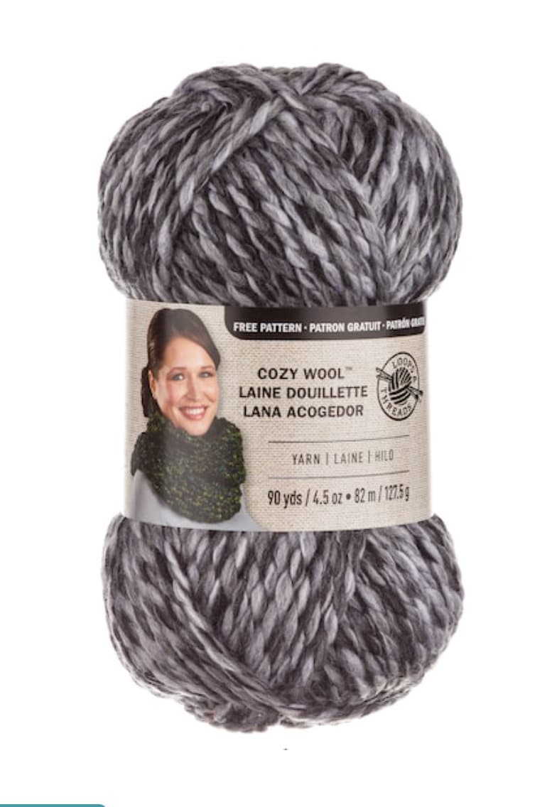 Cheap ⭐ Cozy Wool™ Limestone Tweed Yarn by Loops & Threads® 🎉