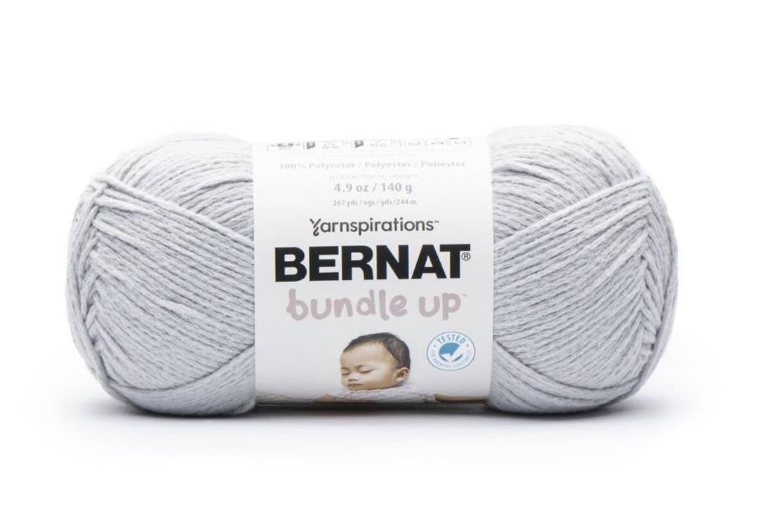Bernat Bundle up Yarn, Color Misty Gray, Big Bundle, 478 Yards