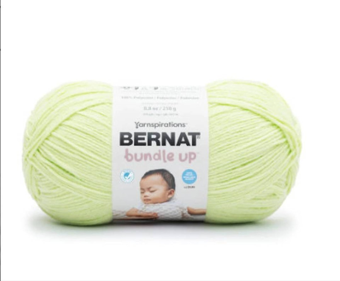 Bernat Bundle up Yarn, Color Little Leaf, Bright Green, 478 Yards, Big