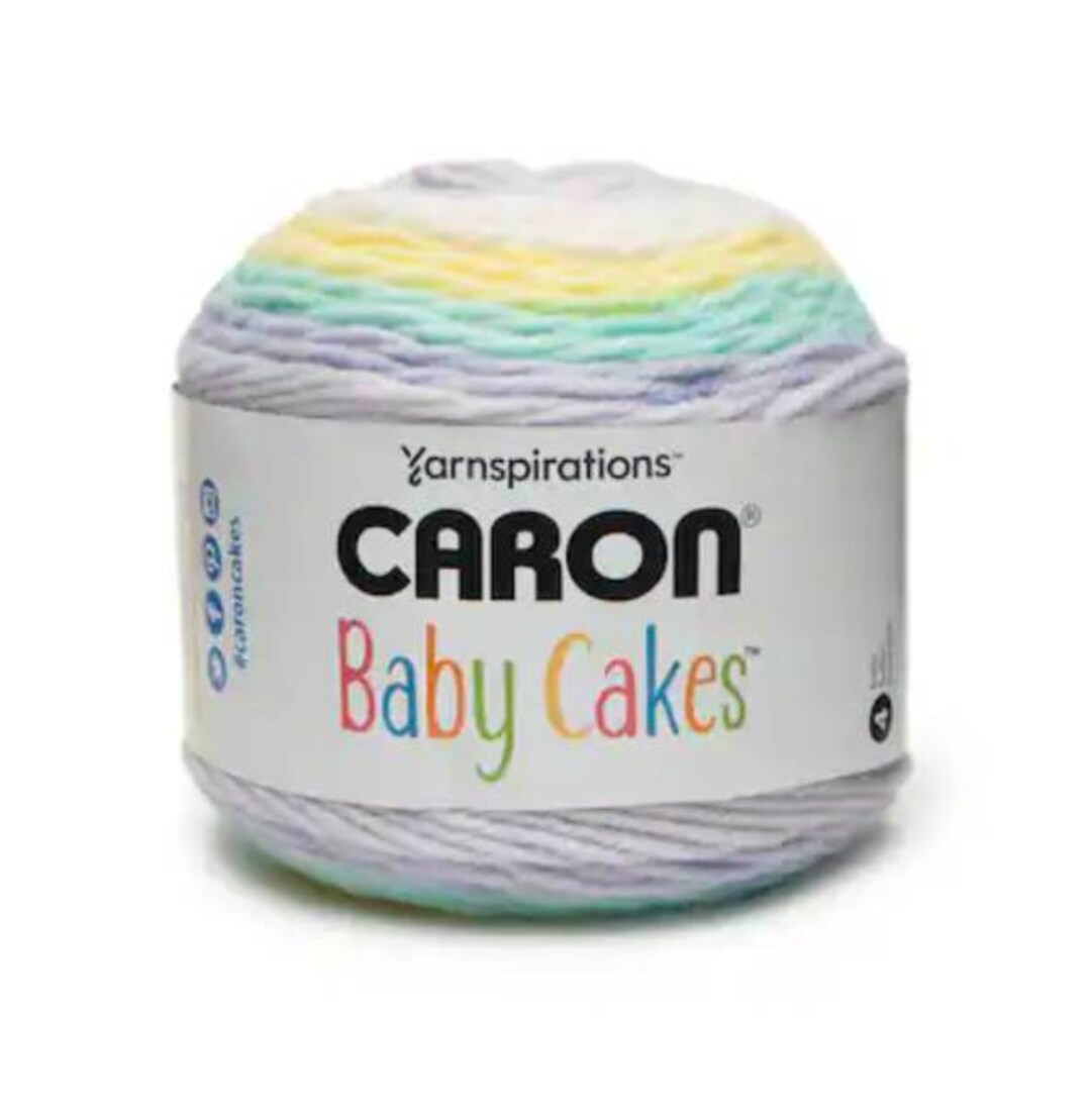 Caron Baby Cakes Yarn, Color Frosted Pansies, 231 Yards, Caron Cakes