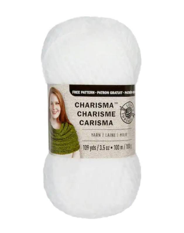 Charisma Yarn Color White 109 Yards Loops and Threads 