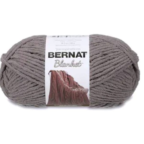 Bernat Blanket Yarn, Color - Dark Gray, 220 yards, Bernat Blanket yarn, Yarnspirations, Bernat yarn, Dark Grey, US seller