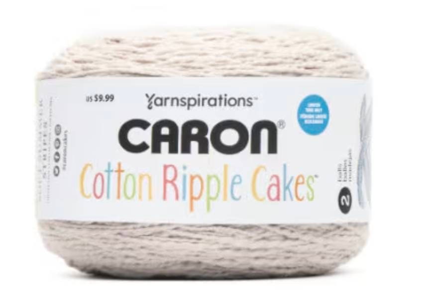 Caron Cotton Ripple Cakes Yarn, Color Iced Latte, 491 Yards