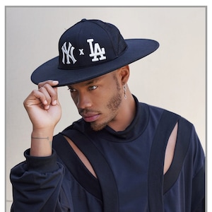 Hybrid Baseball Cap Fedora NY X LA - Polyester Brim, Unisex Hybrid Baseball Cap Fedora NY X LA - Polyester Brim, Unisex
