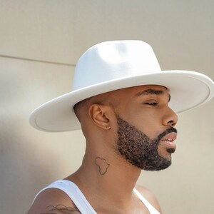 Eggshell White Wide Brim Fedora