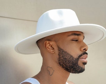 Eggshell White Wide Brim Fedora