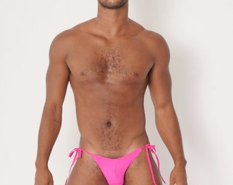 Men's Tie Side Hot Pink Bikini