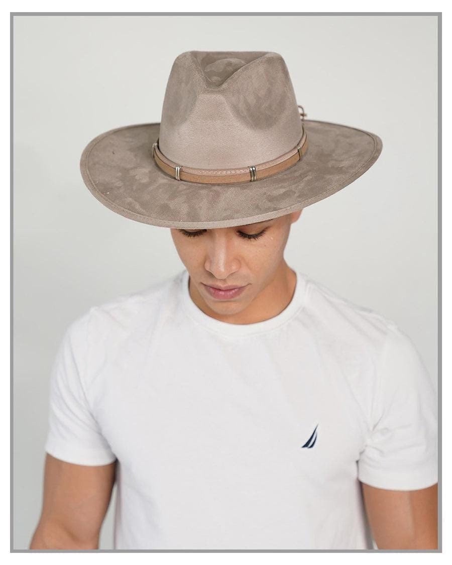 Beige Crushed Velvet Western Fedora Hat - Etsy display picture 3