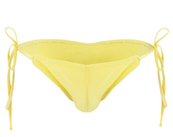 Men's Tie Side Yellow Bikini