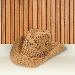 Unisex Straw Western Cowboy Sun Hat for Summer and Every day Use