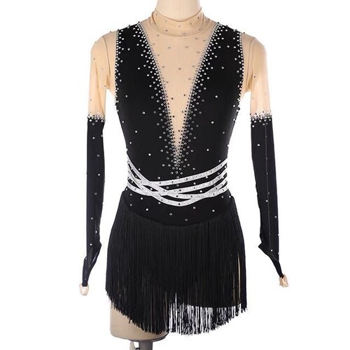 Chartreuse and Gold Figure Skating Ice Dance Dress Olive Etsy