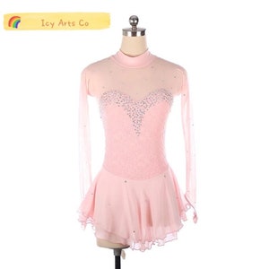 Figure skating dress pink online