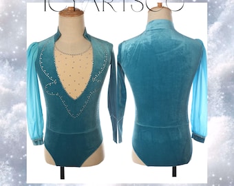 Ice Skating Leotard Mens Boys costume leotard unitard bodysuit