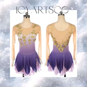 Ice Skating Dress “Gilded Violet”