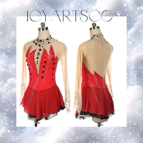 Ice Skating Dress on Fire - Etsy UK