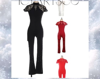 Disfraz de patinaje sobre hielo/Maillot/Catsuit/Body/Unitardo/Disfraz personalizado/Niñas/Mujeres