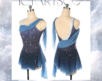 Ice Skating Dress “Midnight Blue”