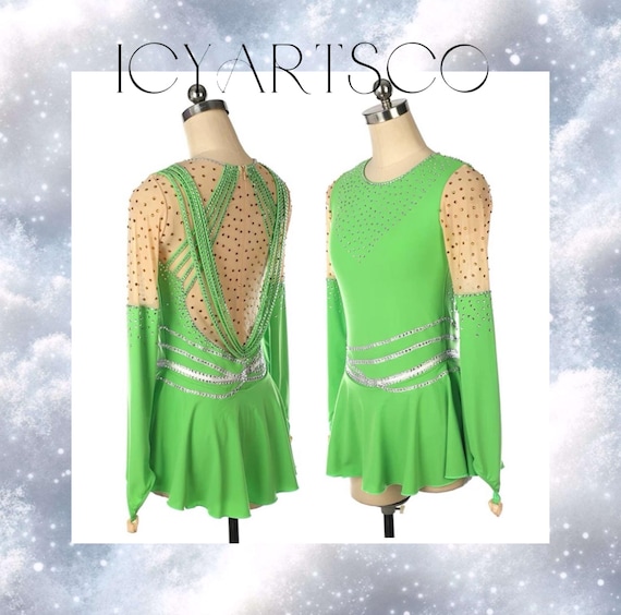 Ice Skating Dress Green Emerald