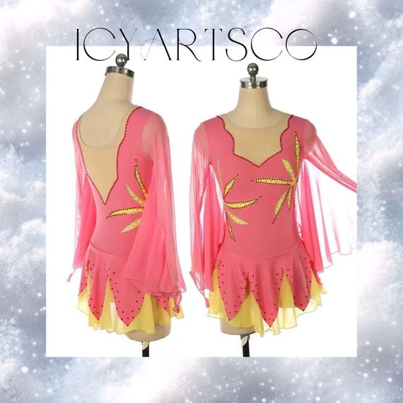 flowy figure skating dresses Art Deco Inspired Figure Skating Dress by Tania Bass. Black-Ladies Small main image 1