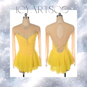 Ice Skating Dress “Yellow Stars”