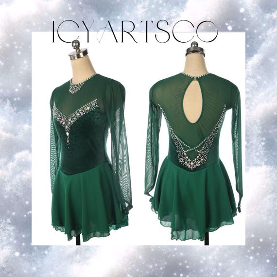 ice fairy skating dresses AA067 Indigo Frost Figure Skate Dress main image 0