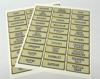 John Wagner and Sons Reproduction Spice Jar Labels 60 Labels Labels Only