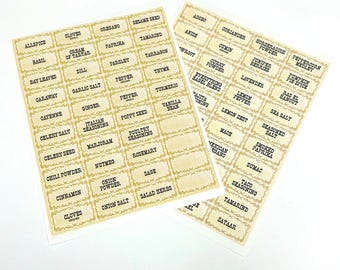 Reproduction Three Mountaineers Spice Jar Labels 80 Labels Labels Only