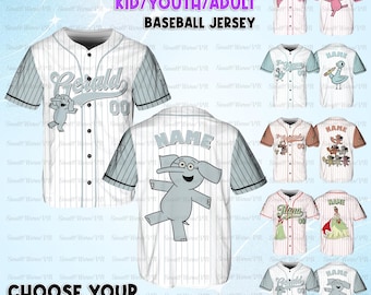 Personalized Elephant And Piggie Jersey, Gerald Piggie Pigeon Squirelles Shirt, Funny Animal Cartoon Book Jersey, Disneyland Team Gift Shirt