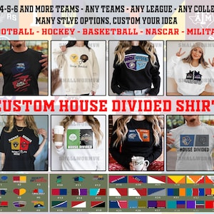 Custom House Divided Shirt, Custom Sport Team Shirt, Custom Any Teams - Any League - Any College - Any Combinations, Sport Logo Shirt