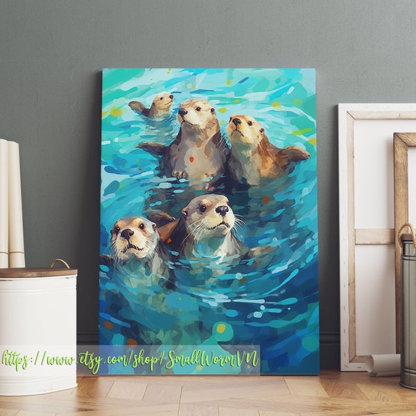 Otter Painting - Etsy