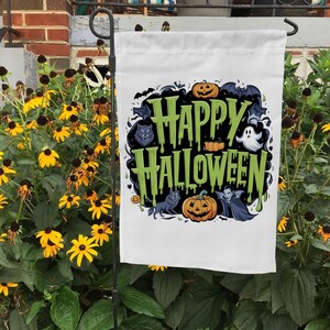 Haunted House Halloween Flag, Happy Halloween Witch Flag, Preppy Halloween Flag, Halloween Home Decor, Fall Halloween Outdoor Flag, FGB699